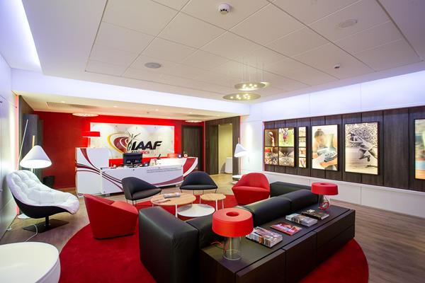 IAAF HQ reception area (IAAF / Philippe Fitte)