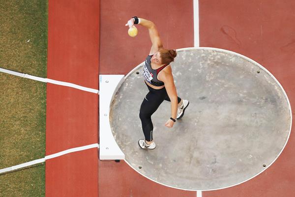 Canadian shot putter Sarah Mitton at the 2019 World Championships (Getty Images)