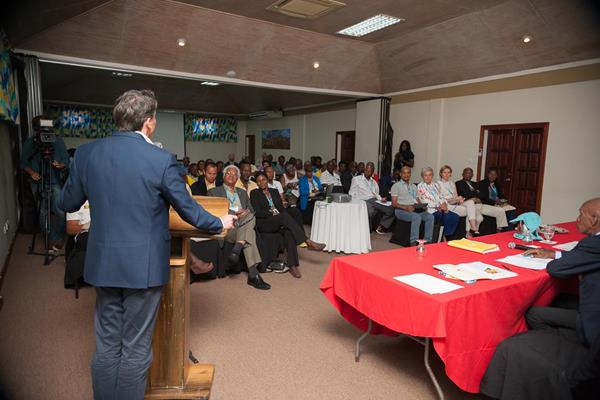 IAAF President Coe addressing the 45th CARIFTA Congress (CARIFTA)