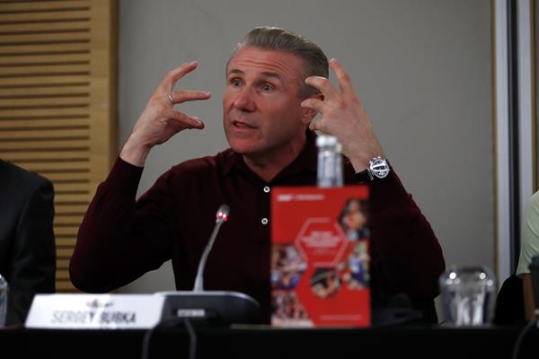 Sergey Bubka at the IAAF World Coaches Conference in London (Getty Images)