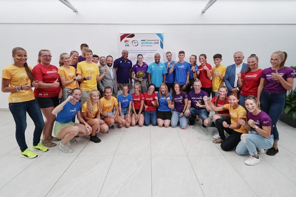 Reception committee for the Continental Cup Team Captains at Ostrava airport (LOC)