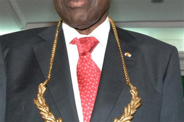 President Lamine Diack after receiving ANOCA Golden Order of Merit  (IAAF)
