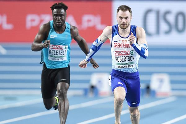 Dorian Keletela in action at the European Indoor Championships (Getty Images)