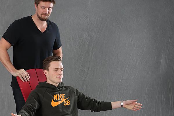 Karsten Warholm and his javelin mentor Andreas Thorkildsen (Giancarlo Colombo)