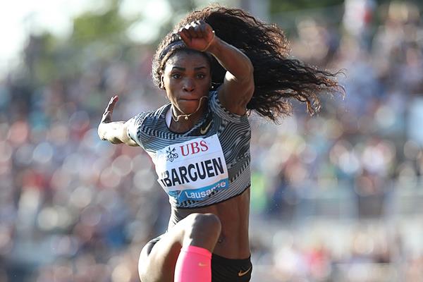 Another triple jump victory for Caterine Ibarguen at the IAAF Diamond League meeting in Lausanne (Giancarlo Colombo)