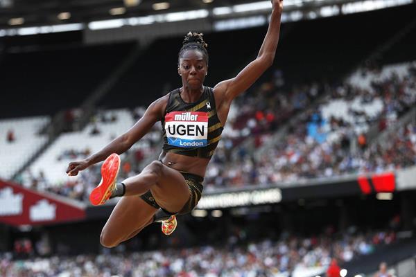 Lorraine Ugen at the IAAF Diamond League meeting in London (AFP / Getty Images)