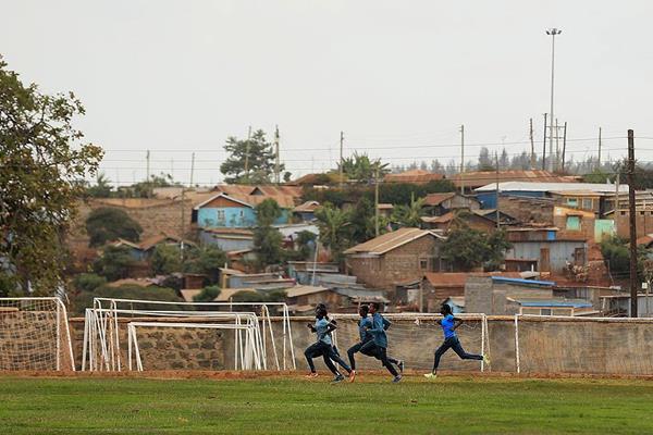 Athletes training at the Tegla Loroupe Training Camp for Refugee Athletes in Ngong (Getty Images)