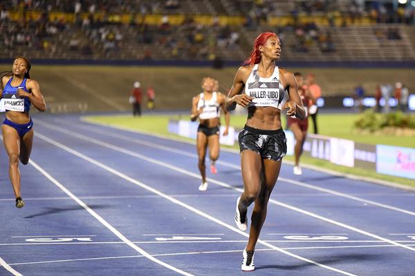 Shaunae Miller-Uibo wins the 400m at the Racers Grand Prix (Anthony Foster)