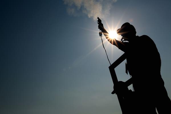 An athletics official in action (Getty Images)