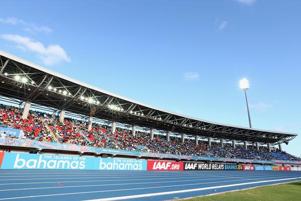 General view inside the Thomas Robinson Stadium, venue of the IAAF World Relays (Getty Images)