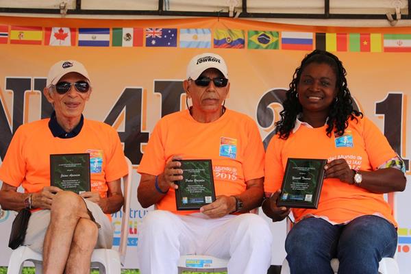Jaime Aparicio, Pedro Grajales & Janeth Tenorio Caicedo (the IAAF World Youth Championships, Cali 2015 LOC)