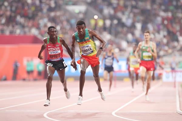 Conseslus Kipruto wins the steeplechase at the IAAF World Athletics Championships Doha 2019 (Getty Images)
