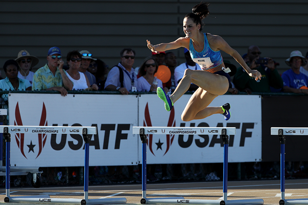 Georganne Moline in the 400m hurdles at the 2017 US Championships (Getty Images)