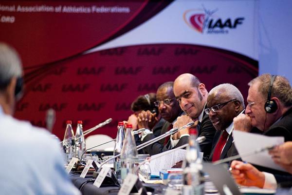 IAAF president Lamine Diack at the 2014 IAAF Council Meeting in Monaco (Jon Mulkeen / IAAF)