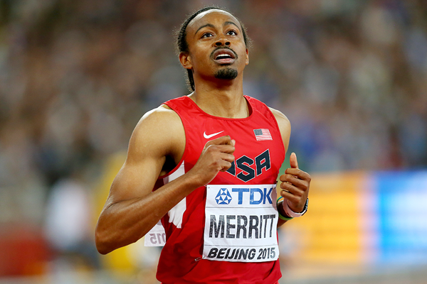 Aries Merritt in the 110m hurdles at the IAAF World Championships Beijing 2015 (Getty Images)