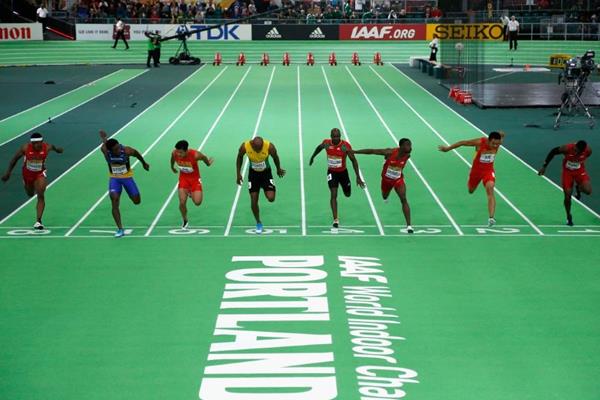 Trayvon Bromell wins the 60m at the IAAF World Indoor Championships Portland 2016 (Getty Images)