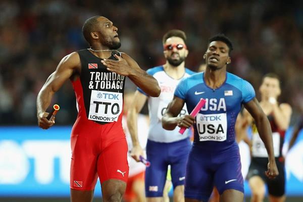 Lalonde Gordon anchors Trinidad and Tobago to 4x400m gold at the IAAF World Championships London 2017 (Getty Images)