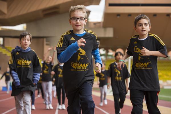 IAAF Kids Athletics programme in Monaco to mark the first ever International Day of Sport for Development and Peace (Philippe Fitte)