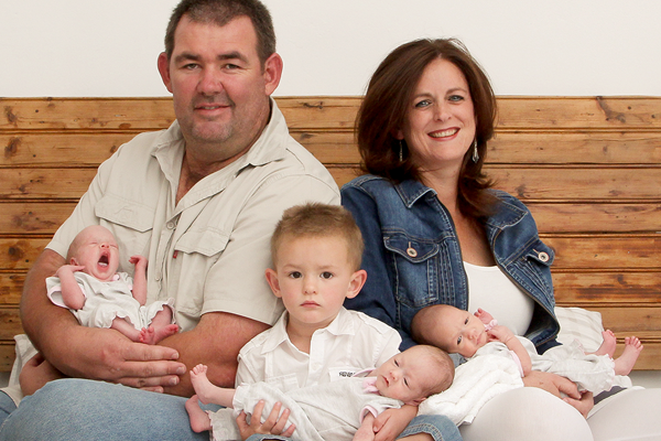 South African javelin thrower Marius Corbett with his family (Marius Corbett)
