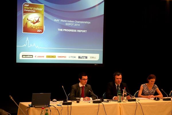 The Sopot 2014 LOC's progress report at the 2013 IAAF Council Meeting in Monaco (Giancarlo Colombo)