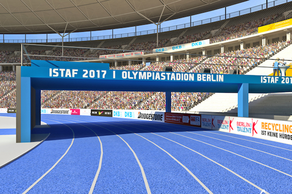 The spectator tunnel/stage at the ISTAF meeting (Organisers)