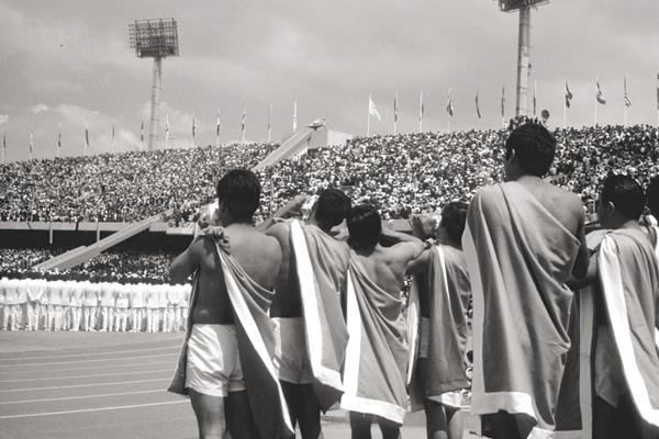 The opening ceremony of the 1968 Olympic Games in Mexico City (Getty Images)