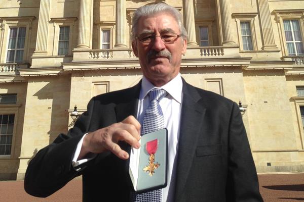David Bedford with his OBE ()