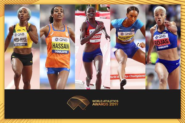 The finalists for the Female World Athlete of the Year 2019 (AFP / Getty Images)