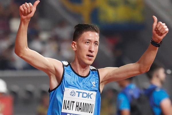 Athlete Refugee Team member Otmane Nait Hammou in the 3000m steeplechase at the IAAF World Athletics Championships Doha 2019 (Michael Wilson)