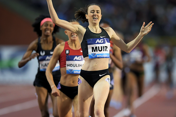Laura Muir wins the 1500m at the IAAF Diamond League final in Brussels (Gladys Chai von der Laage)