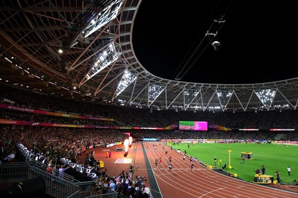 The finish of the men's 4x100m at the IAAF World Championships London 2017 (Getty Images)