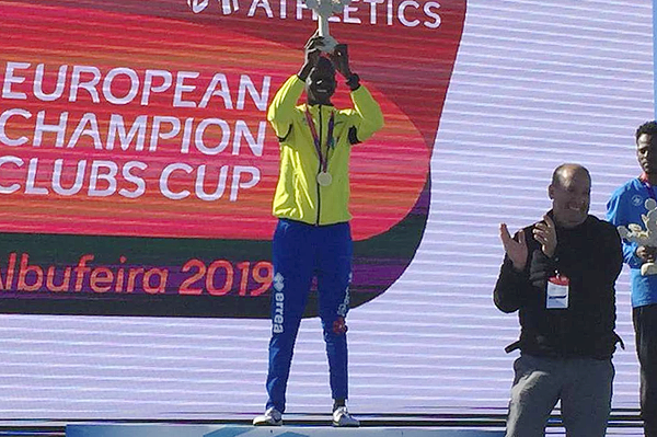 Jacob Kiplimo after winning at the Almond Blossom Cross Country (Casone Noceto)