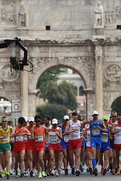 The start of the 50km at the IAAF World Race Walking Team Championships Rome 2016 (Getty Images)
