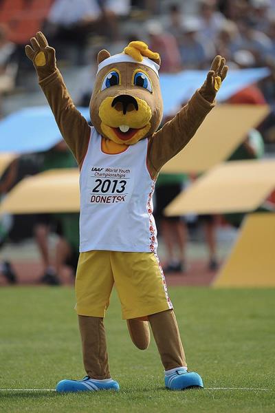 Mascot Ostap at the IAAF World Youth Championships 2013 (Getty Images)
