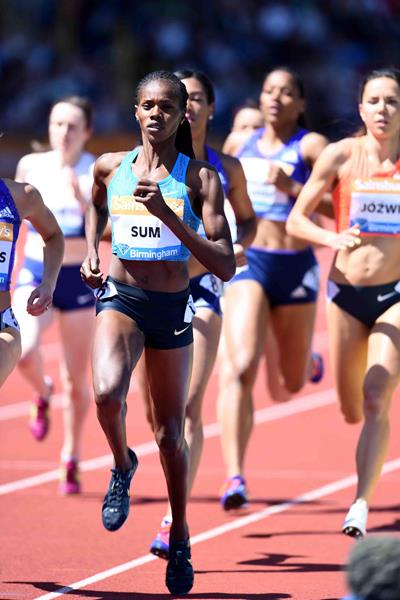 Eunice Sum at the 2015 IAAF Diamond League meeting in Birmingham (Jean-Pierre Durand)