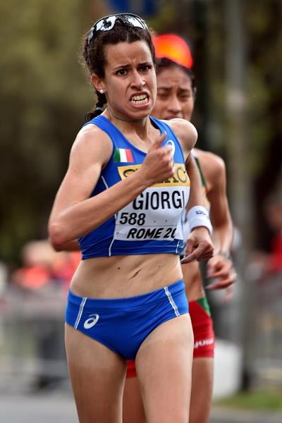 Eleonora Giorgi in the women's 20km at the IAAF World Race Walking Team Championships Rome 2016 (Getty Images)