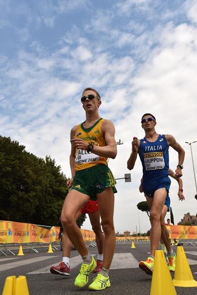 Jared Tallent in the 50km at the IAAF World Race Walking Team Championships Rome 2016 (Getty Images)