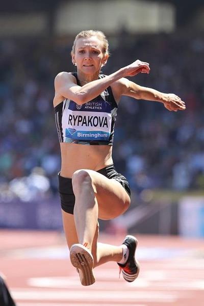 Olga Rypakova at the 2016 IAAF Diamond League meeting in Birmingham (Jean-Pierre Durand)