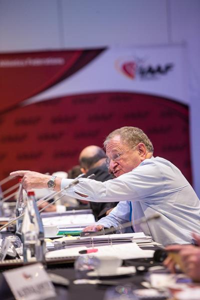 IAAF senior vice president Bob Hersh at the 2014 IAAF Council Meeting in Monaco (Philippe Fitte / IAAF)