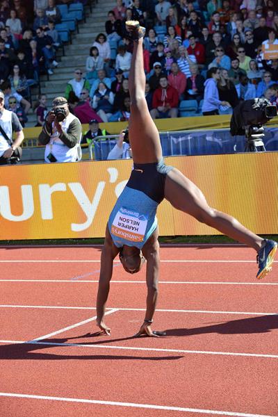 Dawn Harper Nelson at the 2015 IAAF Diamond League meeting in Birmingham (Jean-Pierre Duarnd)