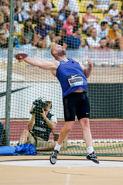 Piotr Malachowski, winner of the discus at the IAAF Diamond League meeting in Monaco (Philippe Fitte)