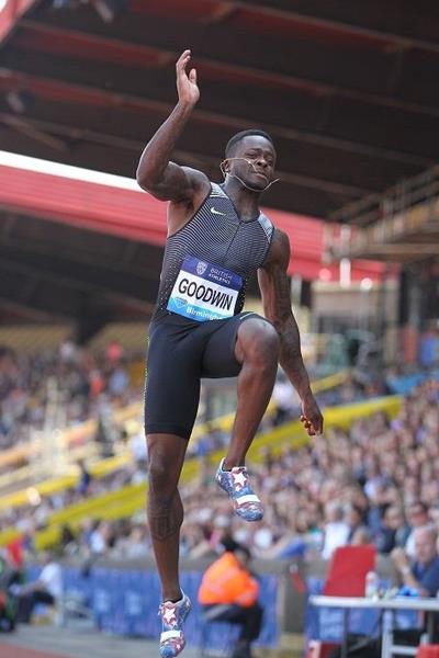 Marquise Goodwin at the 2016 IAAF Diamond League meeting in Birmingham (Jean-Pierre Durand)