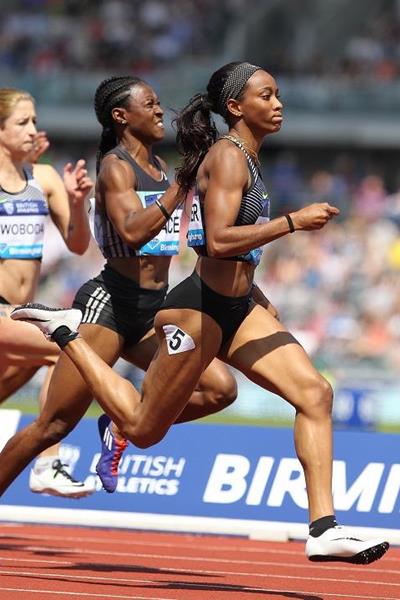 English Gardner en route to 100 victory in Birmingham (Jean-Pierre Durand)