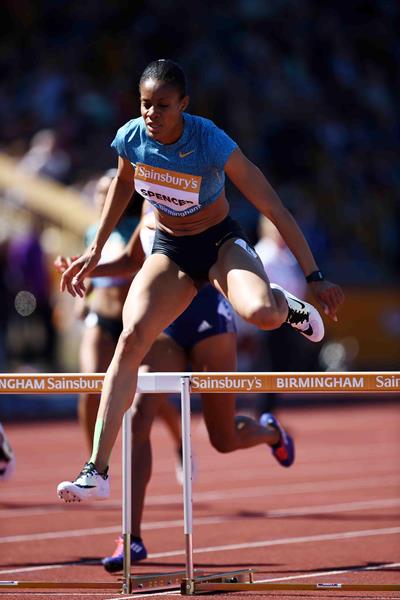 Kaliese Spencer at the 2015 IAAF Diamond League in Birmingham (Jean-Pierre Durand)