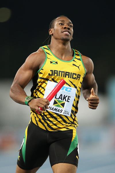 Jamaica's Yohan Blake in action at the 2014 IAAF World Relays in Nassau (Getty Images)
