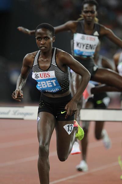 Ruth Jebet in the 3000m steeplechase at the IAAF Diamond League meeting in Zurich (Jean-Pierre Durand)