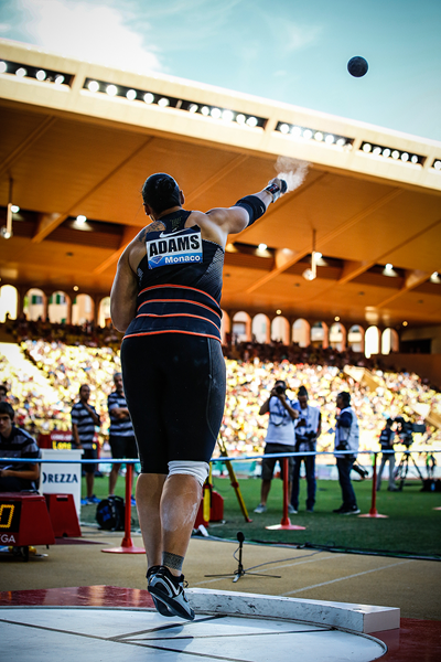 Valerie Adams, winner of the shot put at the IAAF Diamond League meeting in Monaco (Philippe Fitte)