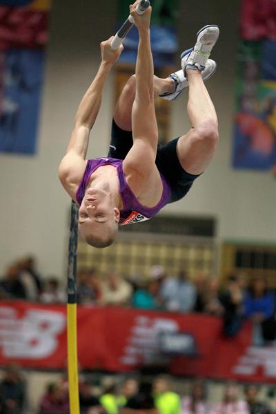 Sam Kendricks at the 2016 New Balance Indoor Grand Prix meeting in Boston (Andrew McClanahan)