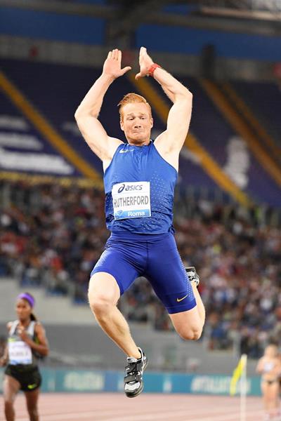Greg Rutherford at the 2016 IAAF Diamond League meeting in Rome (Gladys Chai)