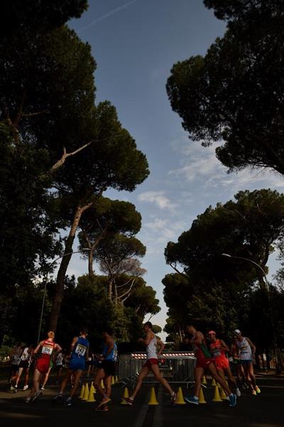 The men's 20km at the IAAF World Race Walking Team Championships Rome 2016 (Getty Images)